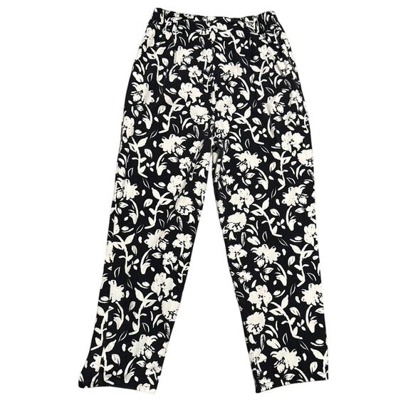 Lucy & Yak Organic Cotton Floral Pants – W34/R – Black & White – Relaxed Fit - Picture 2 of 5